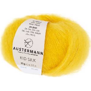Austermann Kid Silk 98233-41 Yellow Плетива прежда (98233-41)