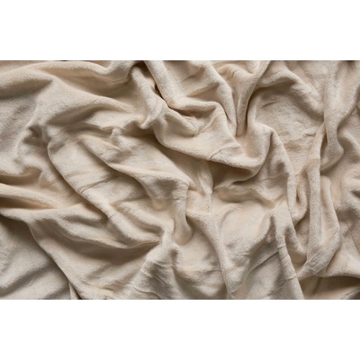 Jerry Fabrics Hřejivé prostěradlo mikroflanel Smetanové 180x200