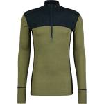 Devold Мъжко мериносово термобельо Devold Lauparen Merino 190 Zip Neck Merino base layer - Ink / Lichen / Black (015-1453-0513)