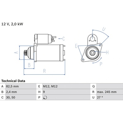 BOSCH STARTER 0 986 021 220