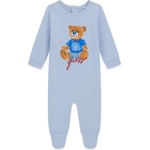 Guess Бебешки памучен гащеризон Guess Bear - Небесносин