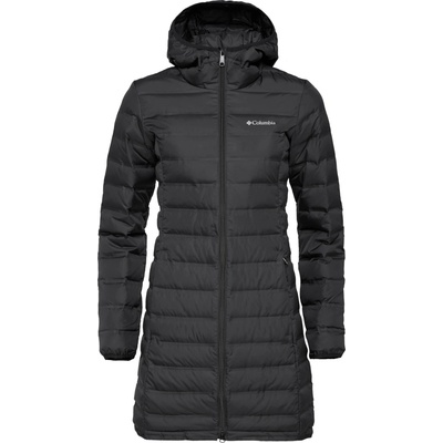 Columbia LAKE 22 down long hooded jacket čierna biela