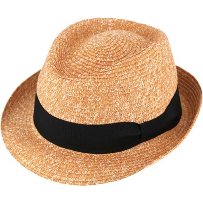 Fiebig Headwear since 1903 Letní klobouk Trilby Trilby Melange oranžový