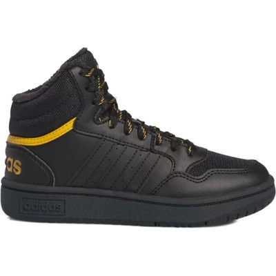 adidas Hoops 3.0 Mid K core black/core black/preloved yellow – Zboží Dáma