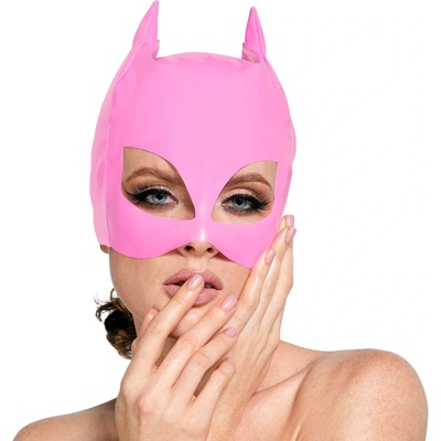 Black Level Cat Vinyl Head Mask Pink