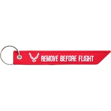 Přívěsek na klíče remove before flight bomber style