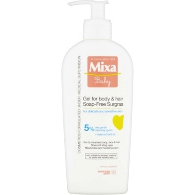 Mixa Extra vyživující mycí Baby gel na tělo a vlásky 250 ml