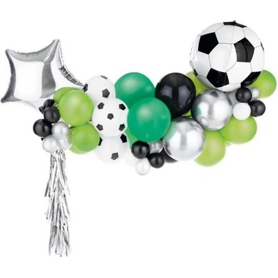 PartyDeco Girlanda balóniková Futbal 150 x 126 cm