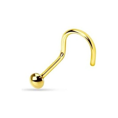 Šperky4U zahnutý piercing do nosu půlkulička N01148GD