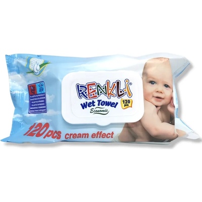 RENKLI мокри кърпи, Бебешки, Economic, 500гр, 120броя