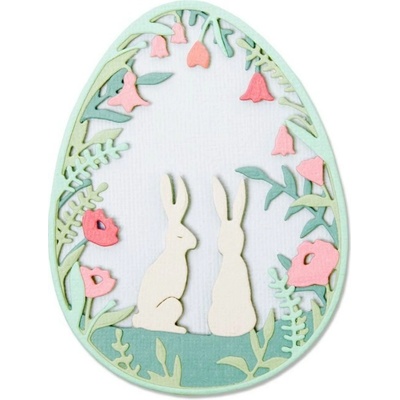 Sizzix Velikonoční vajíčko se zajíčky 12 ks thin – Zboží Dáma