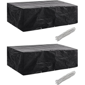 vidaXL Калъфи за 8-местни градински мебели 2 бр 10 капси 300x140 см (279124)