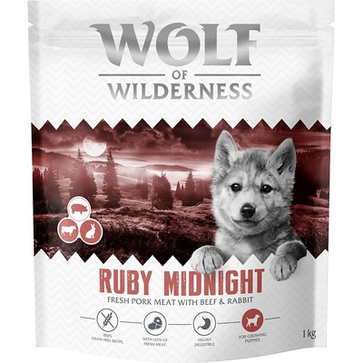 Wolf of Wilderness Junior "Ruby Midnight" hovězí a králík bez obilovin 5 x 1 kg