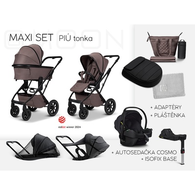 MOON kombinovaný PIÚ MAXI SET Black Matt/Tonka 2025
