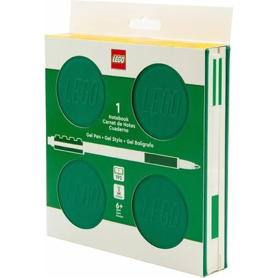 LEGO Stationery s gelovým perem jako klipem a náhradní náplní zelený