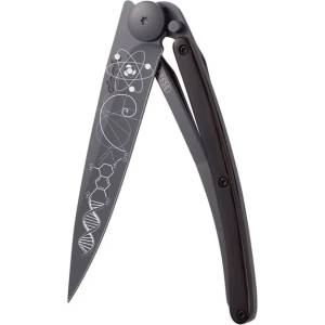 DEEJO 1gb155 tattoo black / Ултралеко джобно ножче с дръжка от абаносово дърво (1gb155)