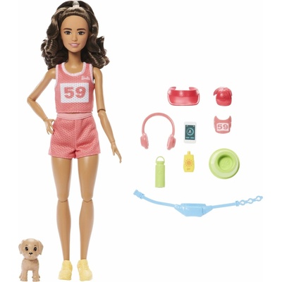 Mattel Barbie Wellness panenka běžkyně s pejskem, JNM28
