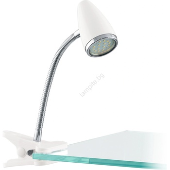 EGLO 902368 - LED лампа с щипка RICCIO 1xGU10/2, 8W/230V бяла/лъскав хром (EG902368)