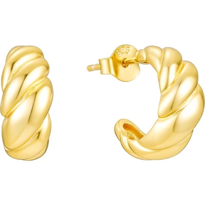 Olivie strieborné náušnice CROISSANT GOLD 8794