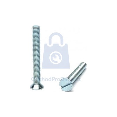 Šroub se zápustnou hlavou a průběžnou drážkou, DIN 963/ISO 2009, 4.8, pozinkovaný M2,5 x 20, balení 1 ks – Zboží Mobilmania