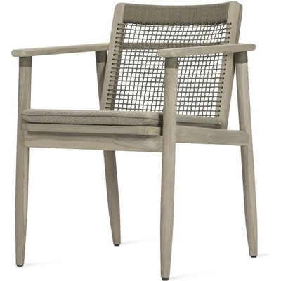 Vincent Sheppard David rám mořený teak výplet lano Greige bez sedáku