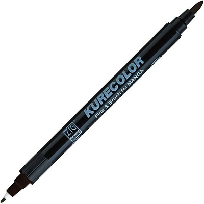 Lihová fixa KURETAKE ZIG Kurecolor Fine & Brush, Natural Gray (808)