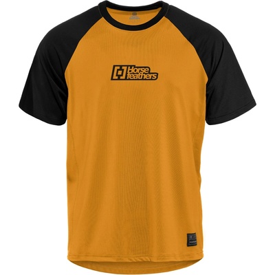Мъжка фланелка с къс ръкав за колоездене Horsefeathers Spike Bike Jersey Cycling jersey - Sunflower / Black - размер XL (056-3965-0214)