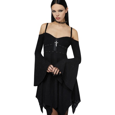 KILLSTAR дамска рокля KILLSTAR X MOTIONLESS IN WHITE - Black Damask - Black - KSRA014416