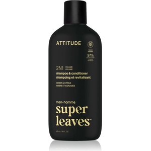 ATTITUDE Super Leaves Men's Shampoo and Conditioner 2-in-1 шампоан и балсам 2 в1 за мъже Amber & Citrus 415ml