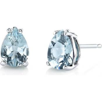 Eppi Zlaté náušnice s akvamarínovými slzami Rekan E32556