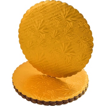 Image 1 of Veiras Вълнообразни Подложка за Торта, 3, 5мм, Златиста, 5 Броя