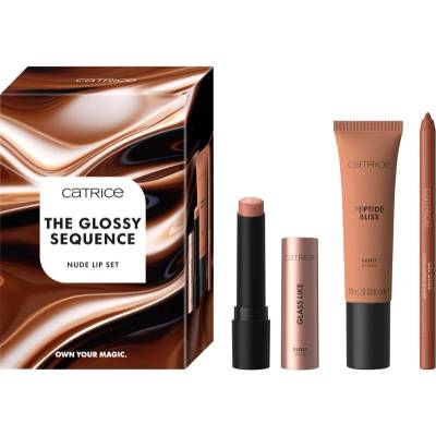 Catrice The Glossy Sequence Nude Lip Set комплект за устни