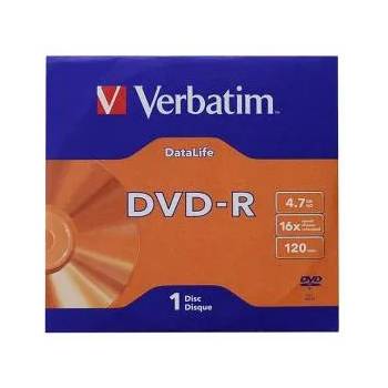 Verbatim DVD-R диск Verbatim, 4.7 GB, 16x, AZO покритие, В картонена кутия, office1_2065200017