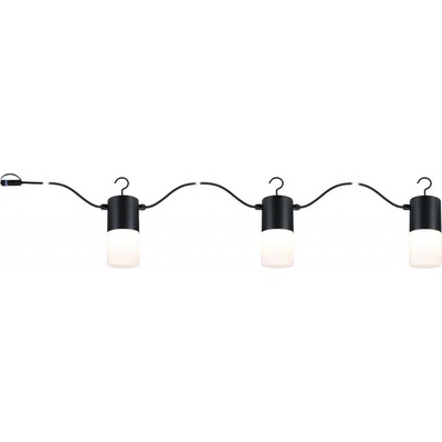 PAULMANN P 94761 Plug & Shine LED světelný řetěz Tubs IP44 3000K 3x2W antracit