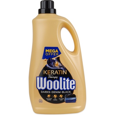 Woolite Keratin Therapy Darks Denim Black prací gel 3,6 l 60 PD