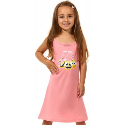 Meruňová dívčí noční košilka Zamilovaní smajlíci oranžová