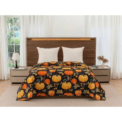 Textilomanie Přehoz na postel ORANGE PUMPKINS, barevný Rozměr: 220 x 240 cm