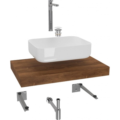 SAT s deskou pod umyvadlo Dolce 80x8x50 cm dub charleston KSETDO7