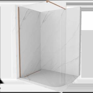 Mexen Kioto-R заоблена душ кабина Walk-in 160 x 200 cm, прозрачна 8 mm, четкана мед - 800-160-101-65-06 (800-160-101-65-06)