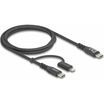 Delock 81170 USB-C USB 2.0 USB-C ® zástrčka USB-C ® zástrčka Apple Lightning konektor 1m černý