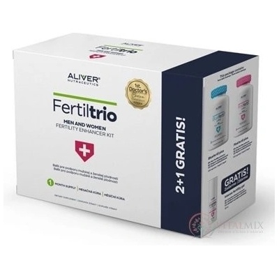 Aliver FertilTrio Men And Women Fertility EnhancerPinkfertil plus 90 kapslí + Bluefertil plus 120 kapslí Intense fertility gel 30 ml