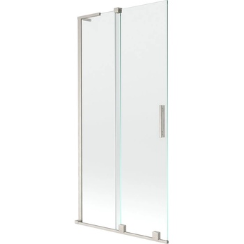 Mexen Velar L двукрилен плъзгащ се параван за вана 90 x 150 см, прозрачен, с четкан никел - 896-090-003-01-97 (896-090-003-01-97)