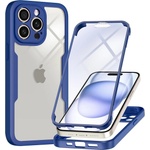 Techsuit Калъф за iPhone 15 Pro Max + Протектор - ColorVerse 360 Series - син