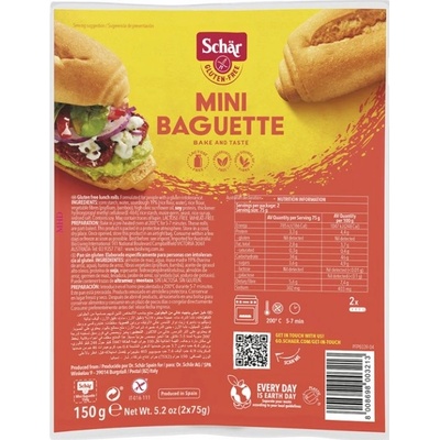 SCHÄR Mini Baguette bezlepkové bagety 150 g – Zboží Dáma