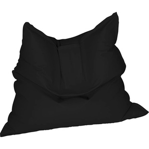 PUFRELAX Пуф, Голяма възглавница, 350л. , Magic Pillow - Teteron Black, Перящ се калъф, За открито, Пълнеж от Полистиролни перли (PUF-G-MP-TEX-BL) - topmall