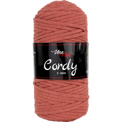 Vlna-hep Cordy 5mm - šňůra - bavlna Cordy 5mm: 8207 Cihlová