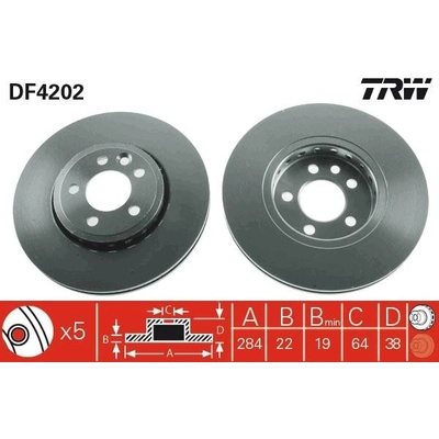 TRW Brzdový kotúč DF4202