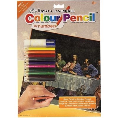 Grafix Malování podle čísel pastelkami 36 obrázků