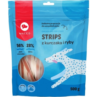 MACED Chicken and fish strips pochoutka pro psy 500 g