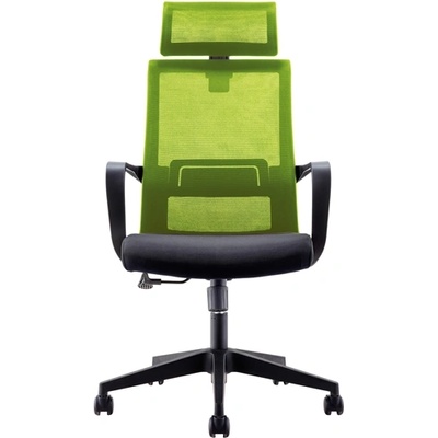 RFG Директорски стол Smart HB, дамаска и меш, черна седалка, зелена облегалка (O4010140326)
